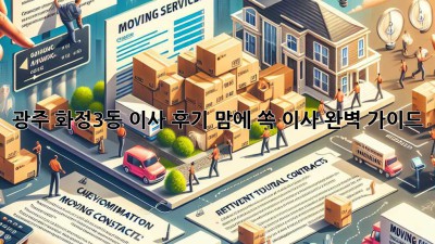 광주 화정3동 이사 후기🏠 맘에 쏙 이사, 완벽 가이드✨
